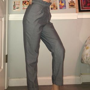 grey trousers